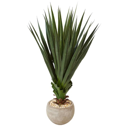 Michaels, 4.5ft. Spiked Agave in Sand Colored Bowl – Category: Potted Plants